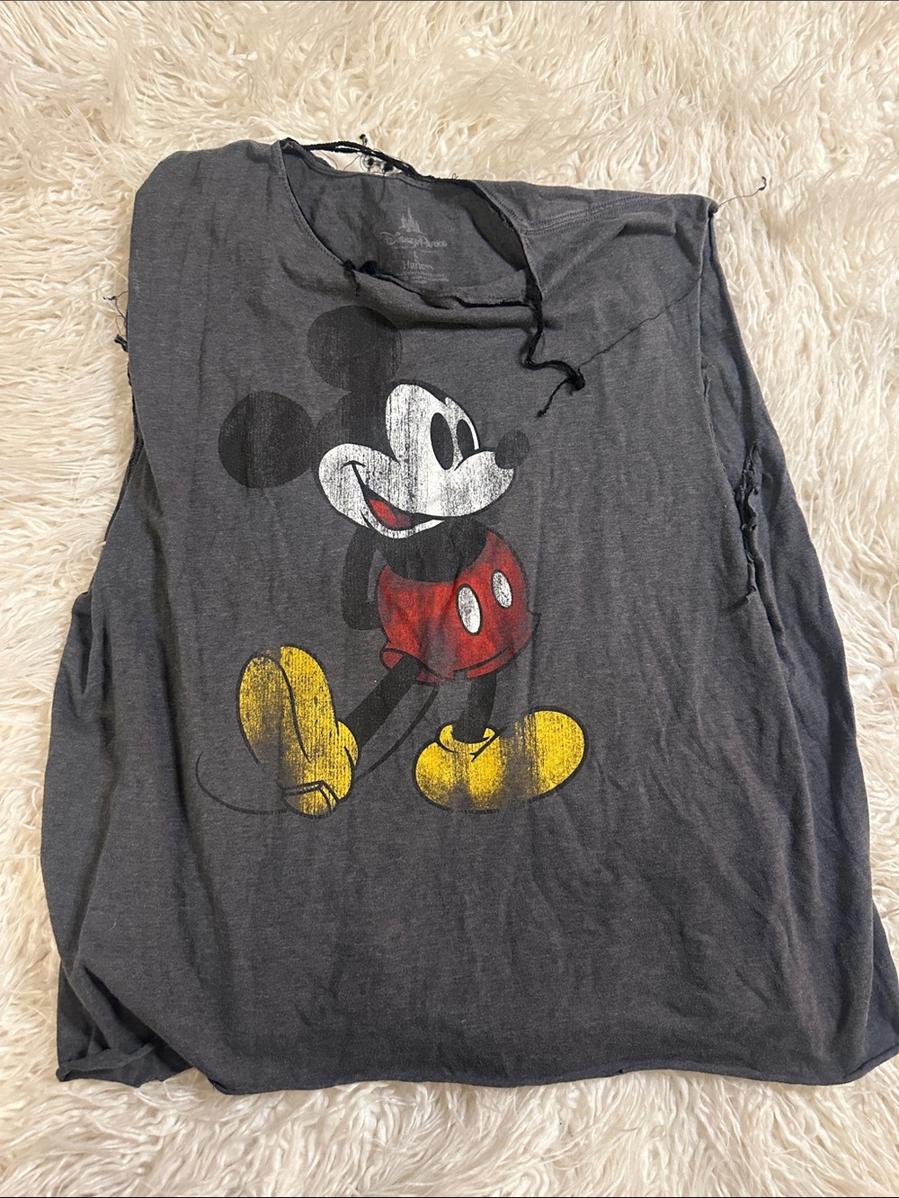 Vintage Authentic Disney Parks Mickey Mouse Graphic Tee - Charcoal